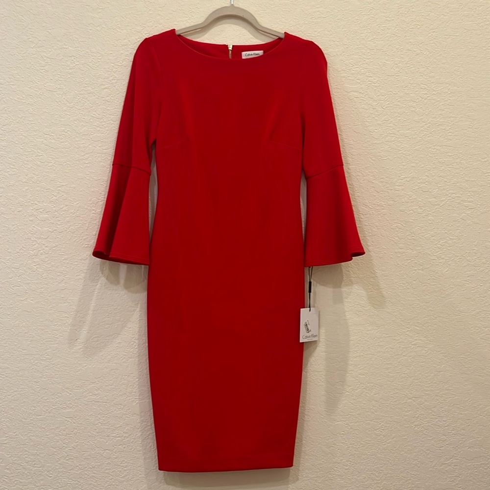 NWT Calvin Klein red dress